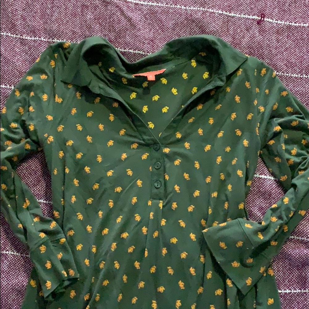 ModCloth Retro Style Olive Top